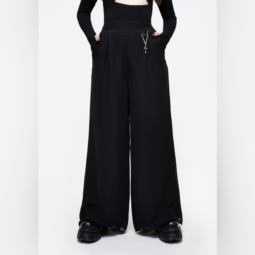 Disturbia Black Wide-Leg Pants